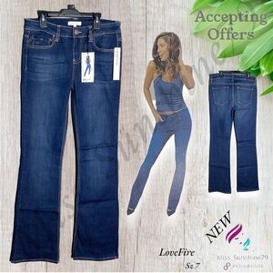 LoveFire NEW - Sz 7 - baby boot stretch jeans